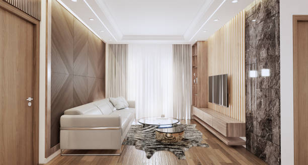 istock Modern interior of living room.3D render 1338976695