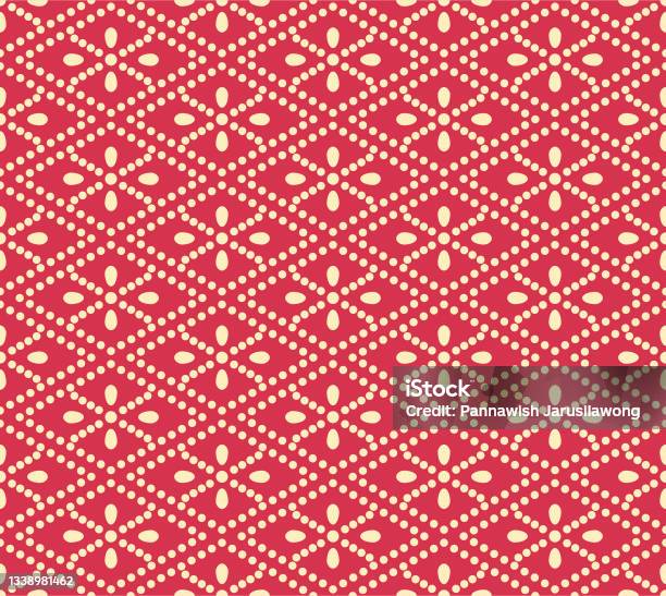 Japanese Dots Pattern Japanese Dot Line Flower Diamond Vector Seamless Pattern Stock ...