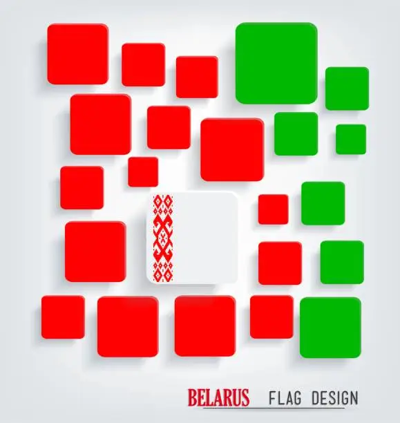 Vector illustration of Belarus Flag Design