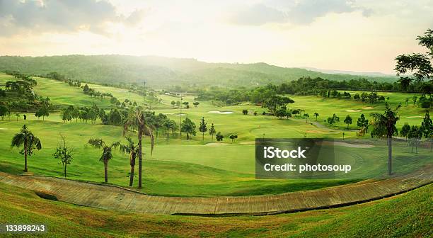 Golf Course Panorama Stock Photo - Download Image Now - Golf Course, Beauty, Asphalt