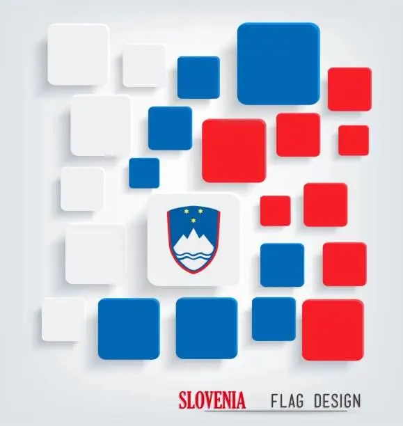 Vector illustration of Slovenia Flag Design