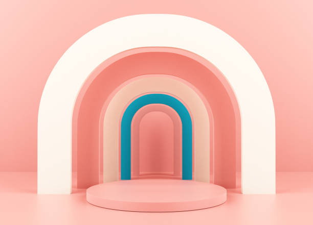 istock Abstract Arch, Colorful Background for Product Display 1338985422
