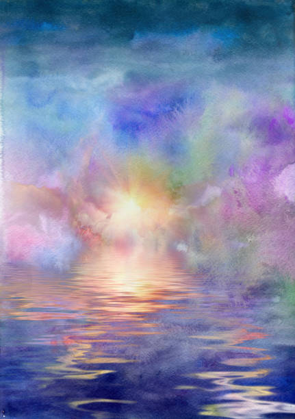 istock dreamlike seascape, watercolor painting 1338988888