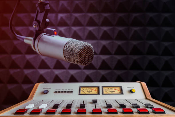 istock Professional microphone and sound mixer 1338990969