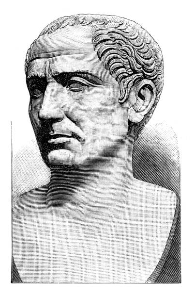 Julius Caesar portrait 1898 Julius Caesar portrait 1898
Original edition from my own archives
Source : Brockhaus 1898 julius caesar bust stock illustrations
