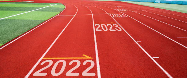 istock Running track with with number front 2022 to 2026 1338993675