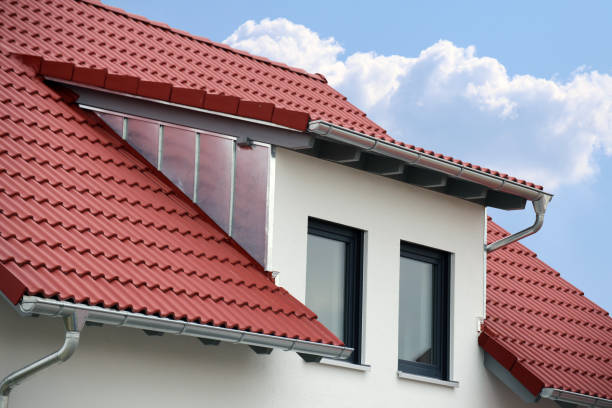 istock Roof dormer with stainless steel cladding 1338994251