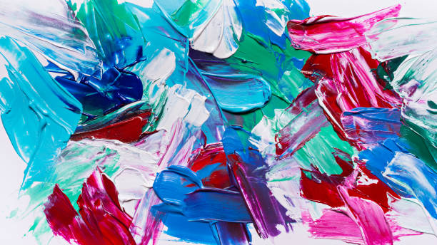 istock Color abstract acrylic painting background 1338998446