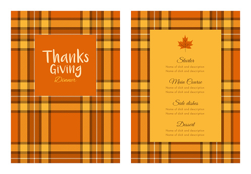 Thanksgiving Dinner Invitation Template. Stock illustration