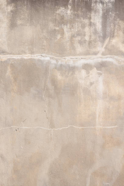 Part of an old cracked concrete wall.