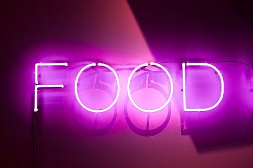 Food court neon electric sign