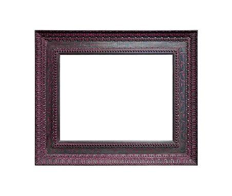 black and red picture Frame isolated on white