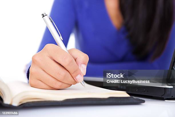 Handwriting Stock Photo - Download Image Now - Fingernail, Making, Writing - Activity