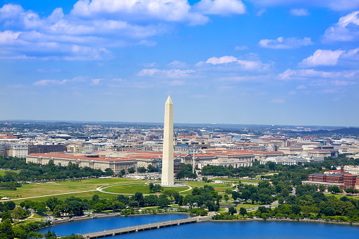Vista aérea de Washington DC National Mall Monument photo