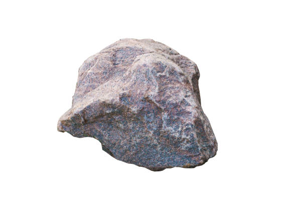 istock Big rock stone, isolated on white background. boulder 1339016238
