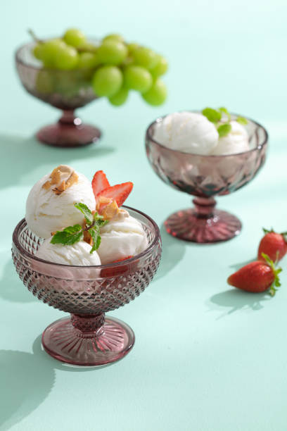 Cheese Ice cream by swimming pool for summer days. Cool.