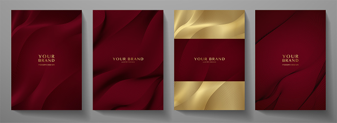 Premium vector tech backdrop for business layout, digital certificate doctoral degree, formal burgundy brochure template, network