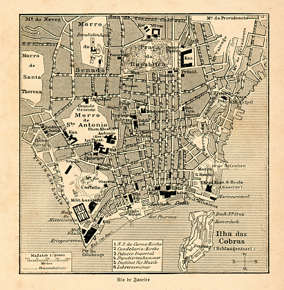 Map of Rio de Janeiro Brazil 1898
Original edition from my own archives
Source : Brockhaus 1898