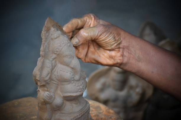 istock An artisan creating a Ganesh idol during Ganesh Festival 1339026051