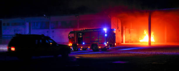 istock Firefighters coming to a place of fire 1339026302