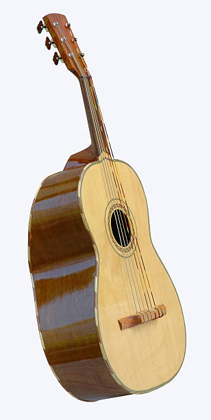 guitarron (mexicana bajo eléctrico), aislado en blanco - tuning peg fotografías e imágenes de stock