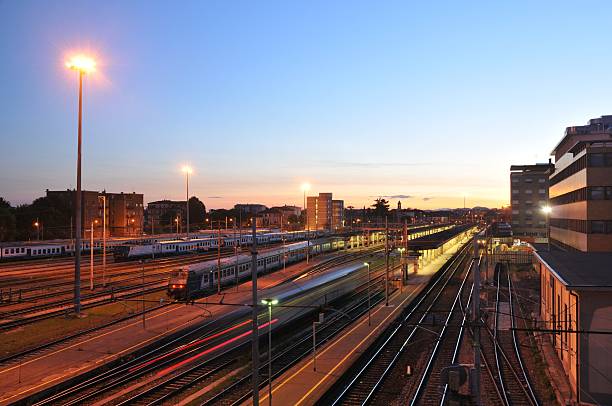 istock Brescia railroad station at dusk 133902860