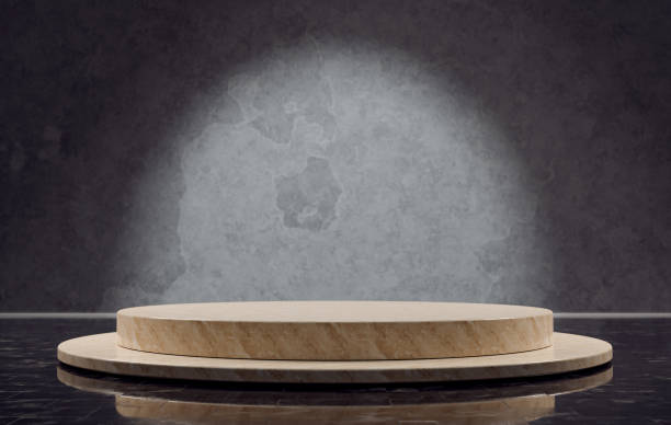 Marble podium luxury product background stock photo