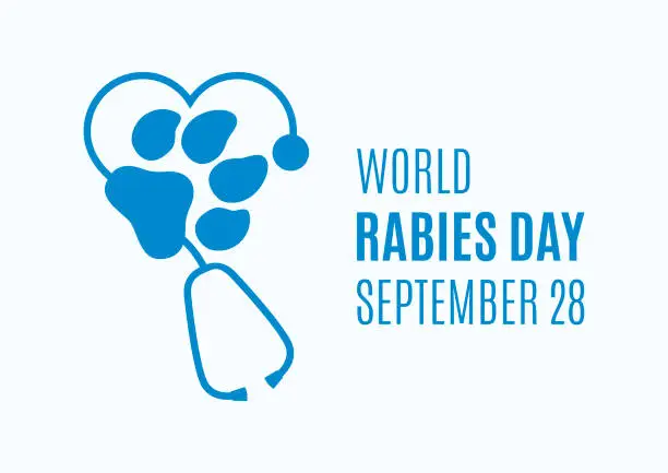 Vector illustration of World Rabies Day vector
