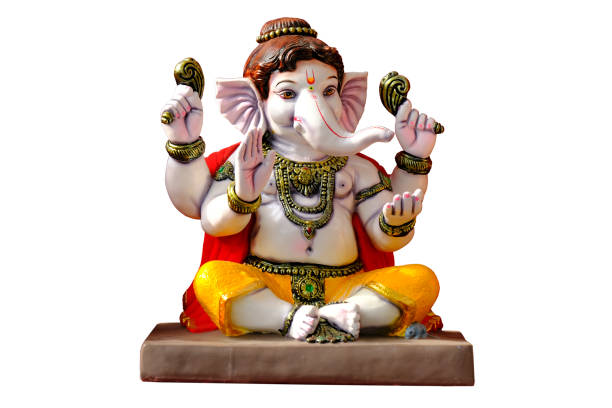 istock Lord Ganesha with white background 1339041974