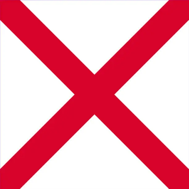 Vector illustration of Alabama Flag