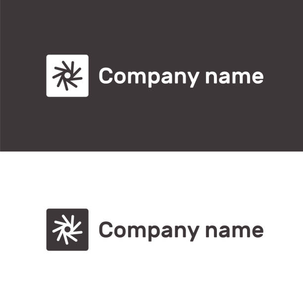 Simple abstract spark logo design. Black and white flat geometry star logotype Modern minimalistic spark logo design template compatible for any business. Black and white geometric vector emblem. Isolated monochrome star logotype. Abstract graphic element with typography as a company sign. Simple silhouette symbol. generic description stock illustrations