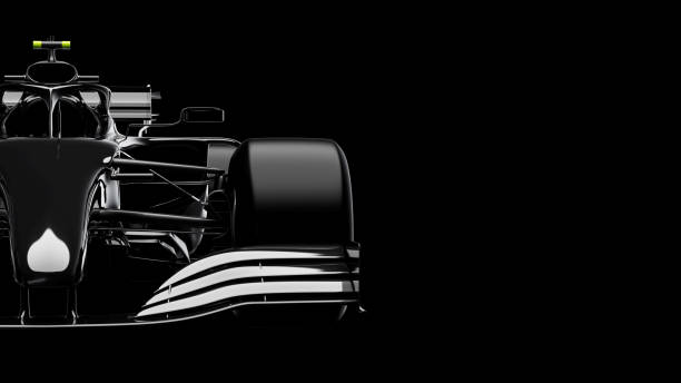 istock generic racecar (racing car) prototype, photorealistic render, silhouette on black 1339047115