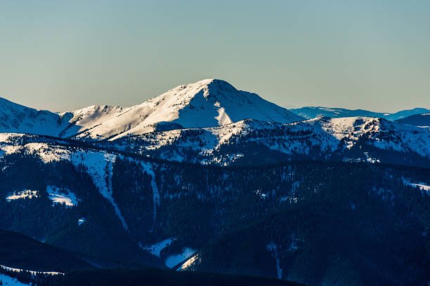 istock Horizontal panorama of winter Carpathian Mountains 1339047383