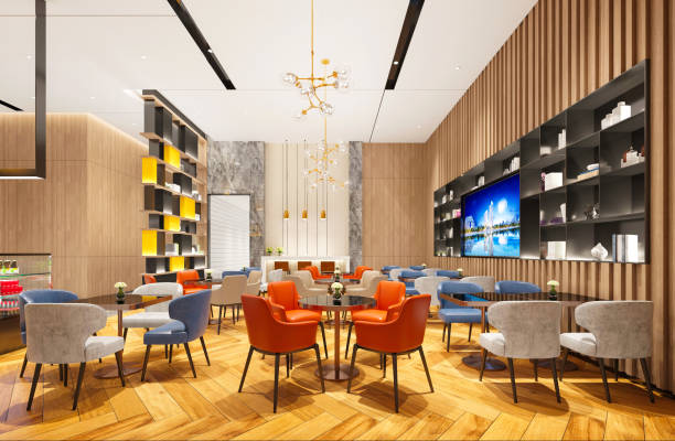 istock 3d render of luxury hotel reception and lobby 1339047423