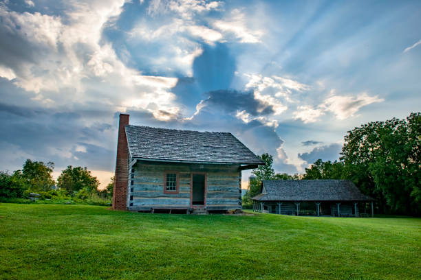 istock Log Cabin in David Rogers Park 1339055200