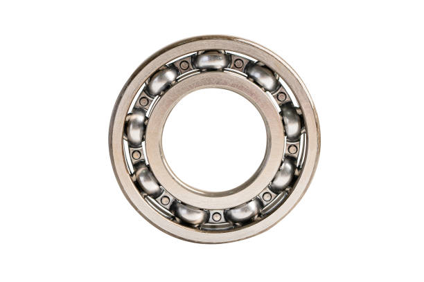 istock Ball bearing stainless metal roller for machine industrial, angular contact isolated on white background with clipping path. 1339062364