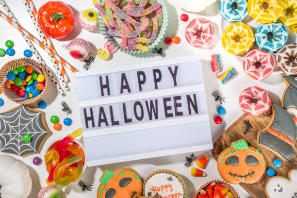 istock Halloween trick or treat sweets background 1339065095