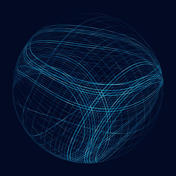 ilustrações de stock, clip art, desenhos animados e ícones de vector sphere icon globe earth grid horizontal and vertical lines latitude,wire-frame model - abstract backgrounds ball close up