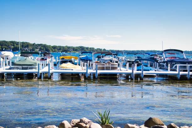 istock Boat Parking at Lake Geneva, Wisconsin 1339068255