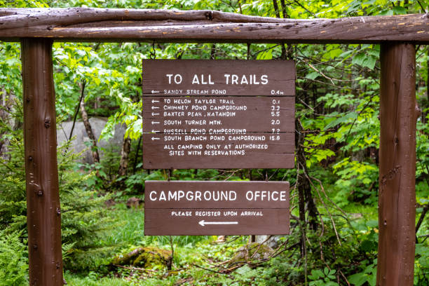 istock Trail sign near Sandy Stream Pond 1339070085