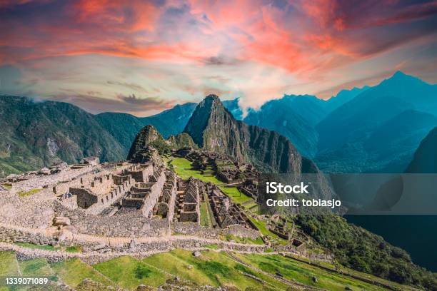 Machu Picchu Inca Ruins Stock Photo - Download Image Now - South America, No People, Spirituality