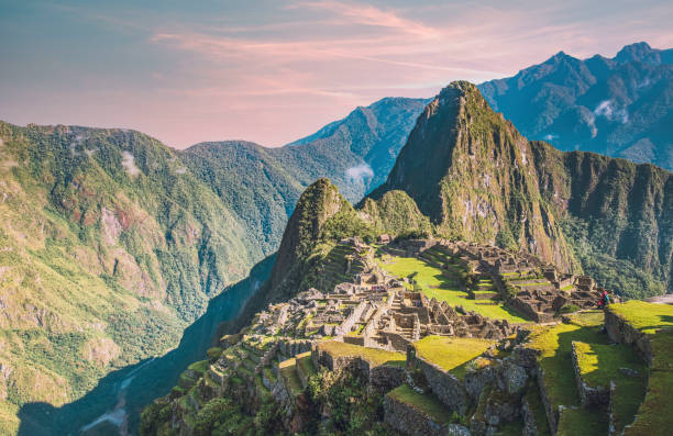 Machu Picchu Inca ruins Machu Picchu, the city of the Inca Empire hidden high up in the Andean mountains. amazon forest stock pictures, royalty-free photos & images