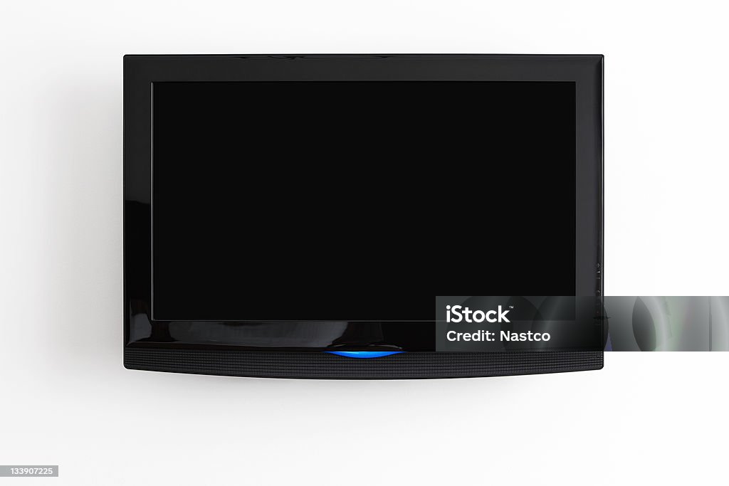 display LCD in bianco con clipping path - Foto stock royalty-free di Home cinema