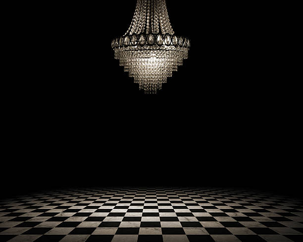 Empty vintage interior Grunge empty interior with checkered marble floor chess board photos stock pictures, royalty-free photos & images