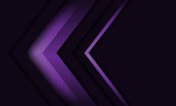 istock Abstract violet arrow direction geometric shadow on grey with blank space design modern futuristic background vector illustration. 1339076930