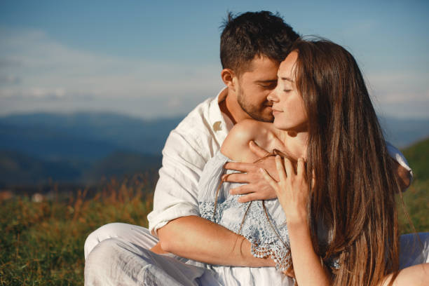 istock Couple walk in the mountains 1339078147