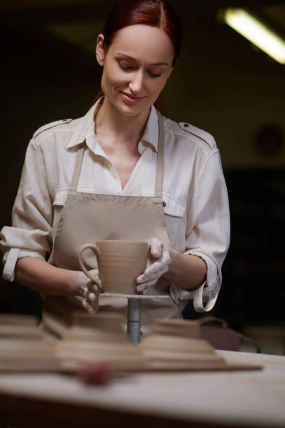istock Close up picture of a newly made cup 1339078499