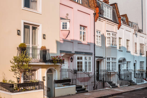 Multi-coloured street in London