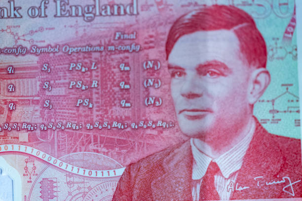 новые банкноты на 50 фунтов стерлингов - pound symbol red british currency symbol стоковые фото и изображения
