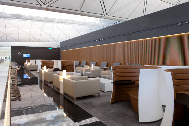 Airport Lounge Empty airport lounge. airport departure area stock pictures, royalty-free photos & images